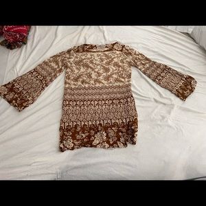 Novella royale bell sleeve mini dress/ top